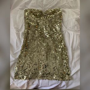 Gold Sequin Dress